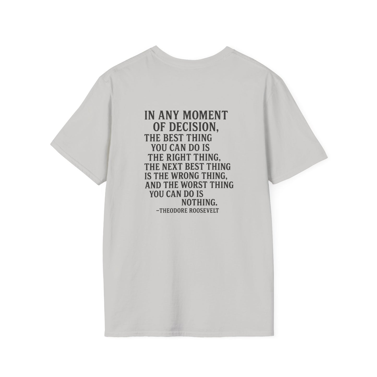 VVW Teddy Roosevelt Quote T-shirt, back/front logo