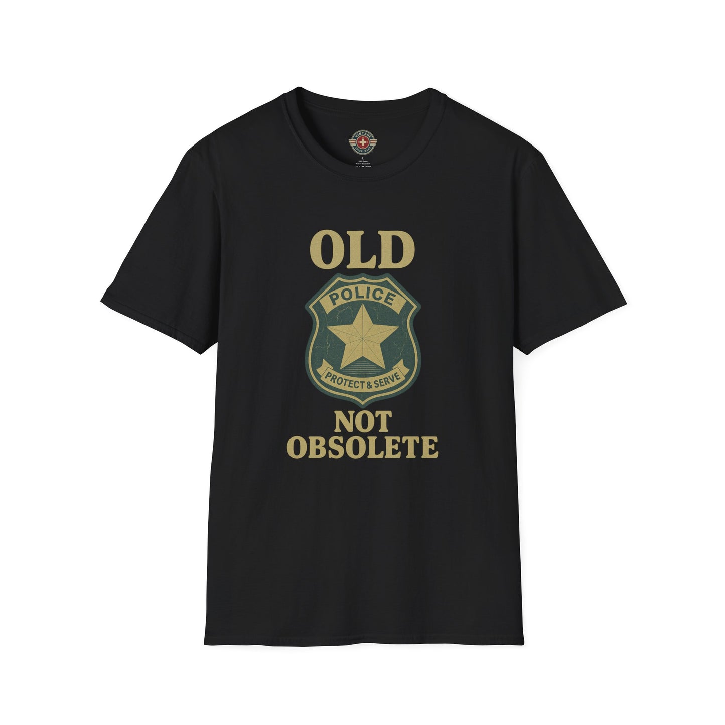 Not Obsolete T-Shirt Police, front