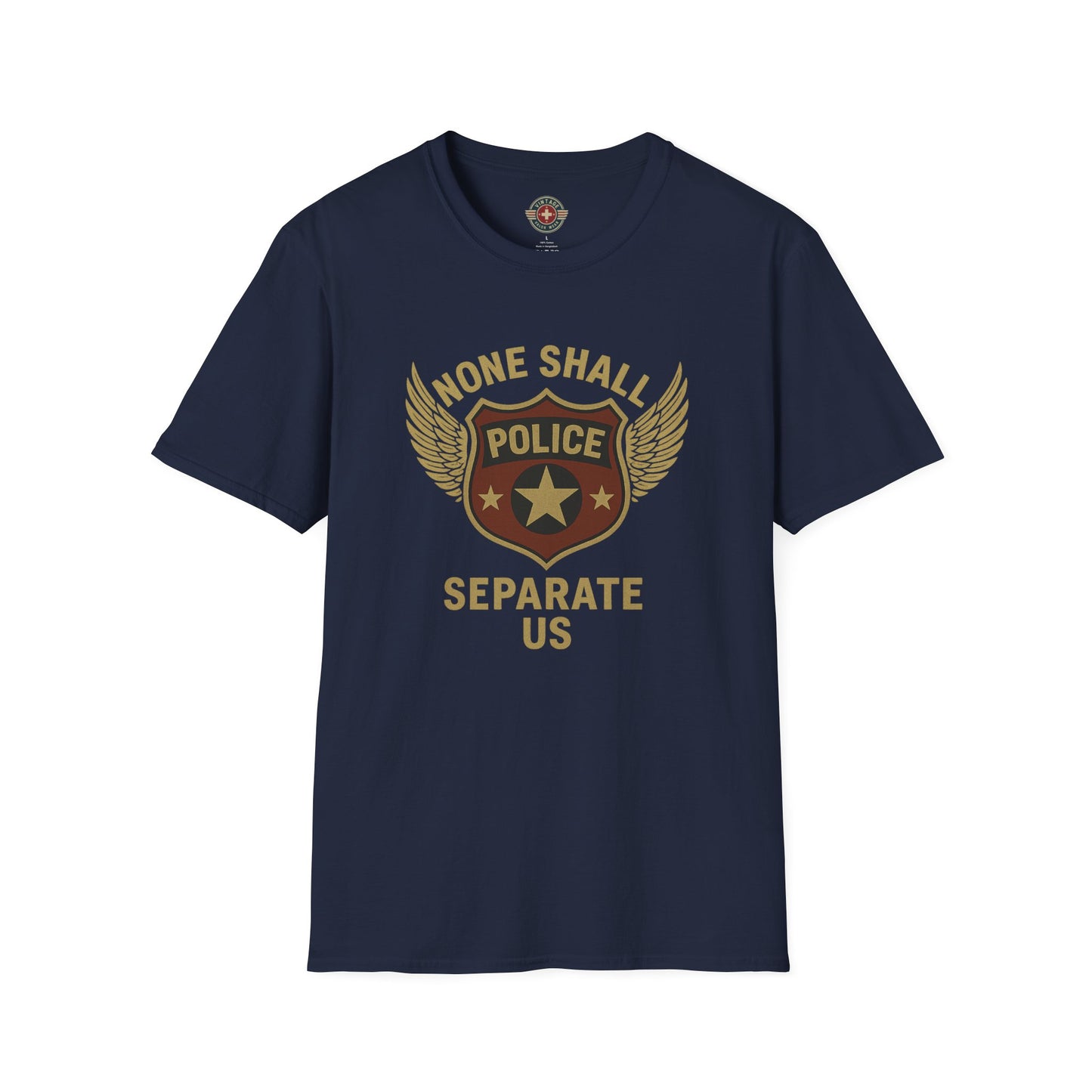 None Shall Police T-Shirt, front