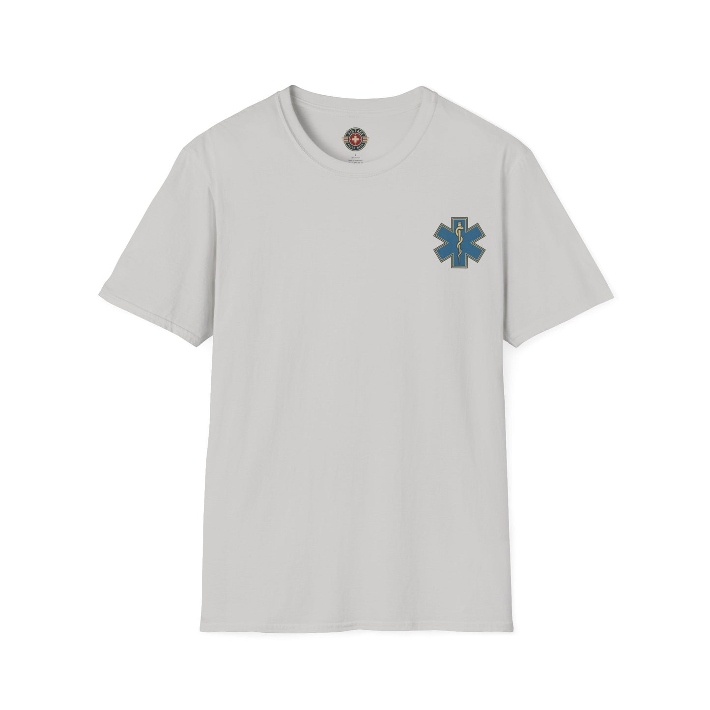 Medic Daze "What did we back over?" T-shirt, back/front logo