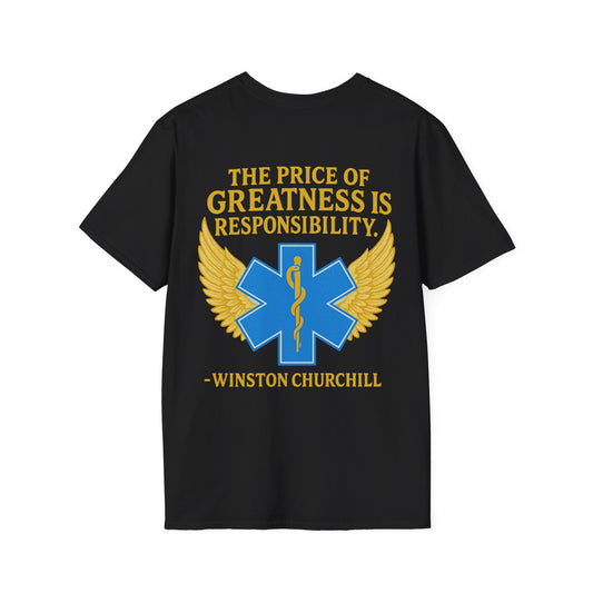 Price of Greatness T-Shirt, back/front logo