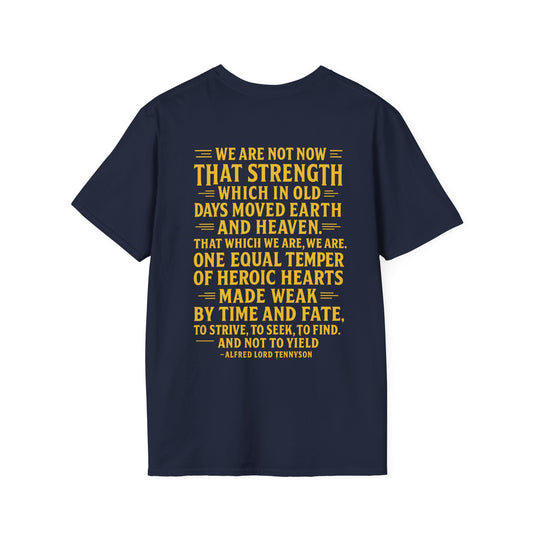 Tennyson Quote Brotherhood T-shirt, back/front logo