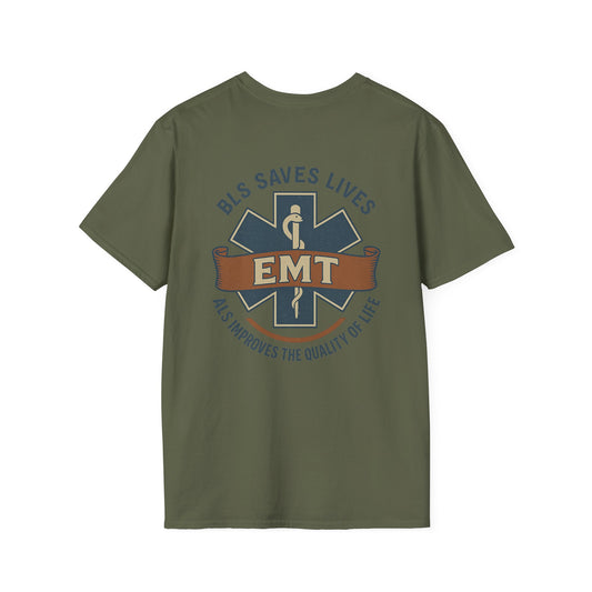 BLS/ALS for EMT T-Shirt, back/front logo
