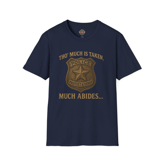 Much Abides T-Shirt, front