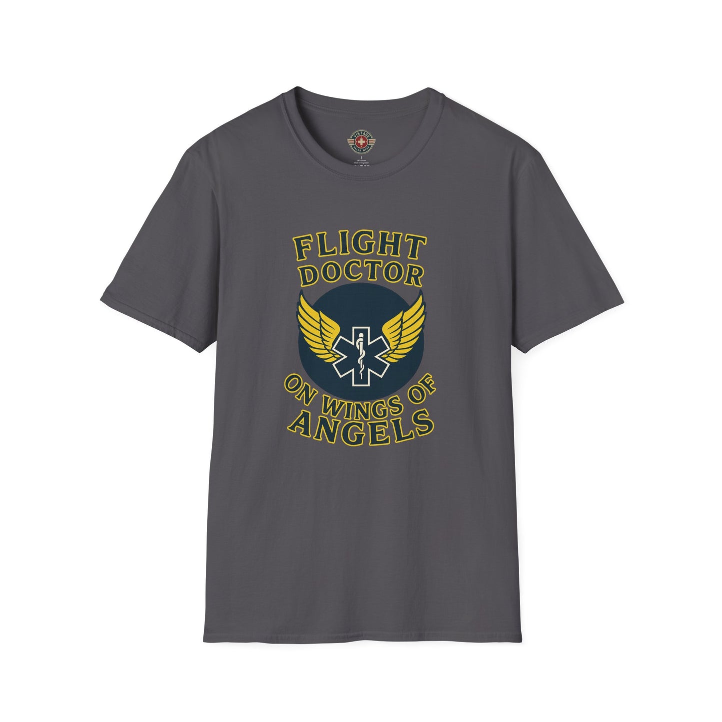 On Wings T-Shirt Flight Doctor, front