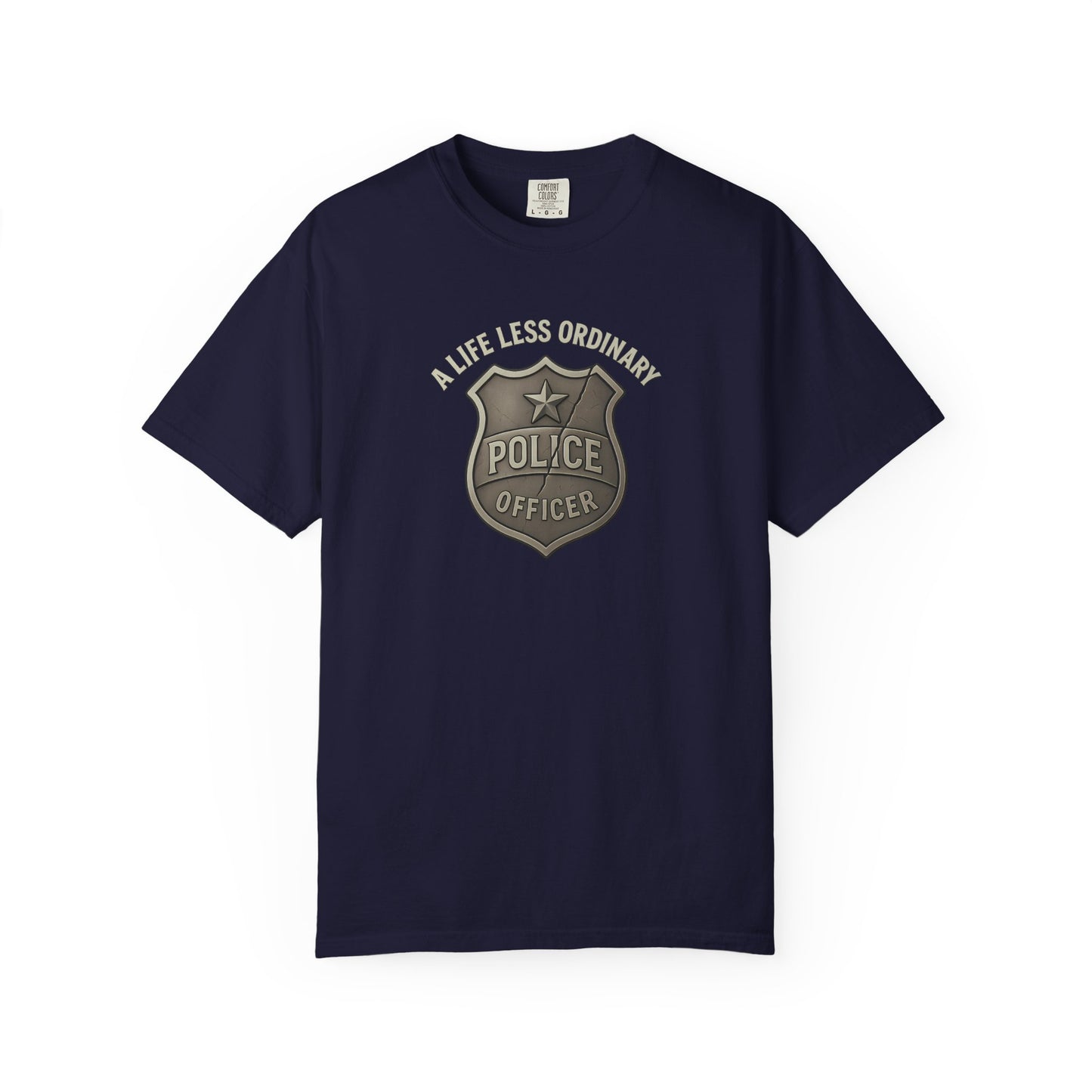 Life Less Ordinary Police T-Shirt, front