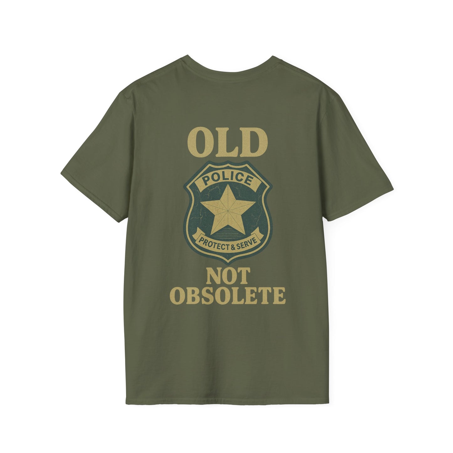 Not Obsolete T-Shirt Police, back