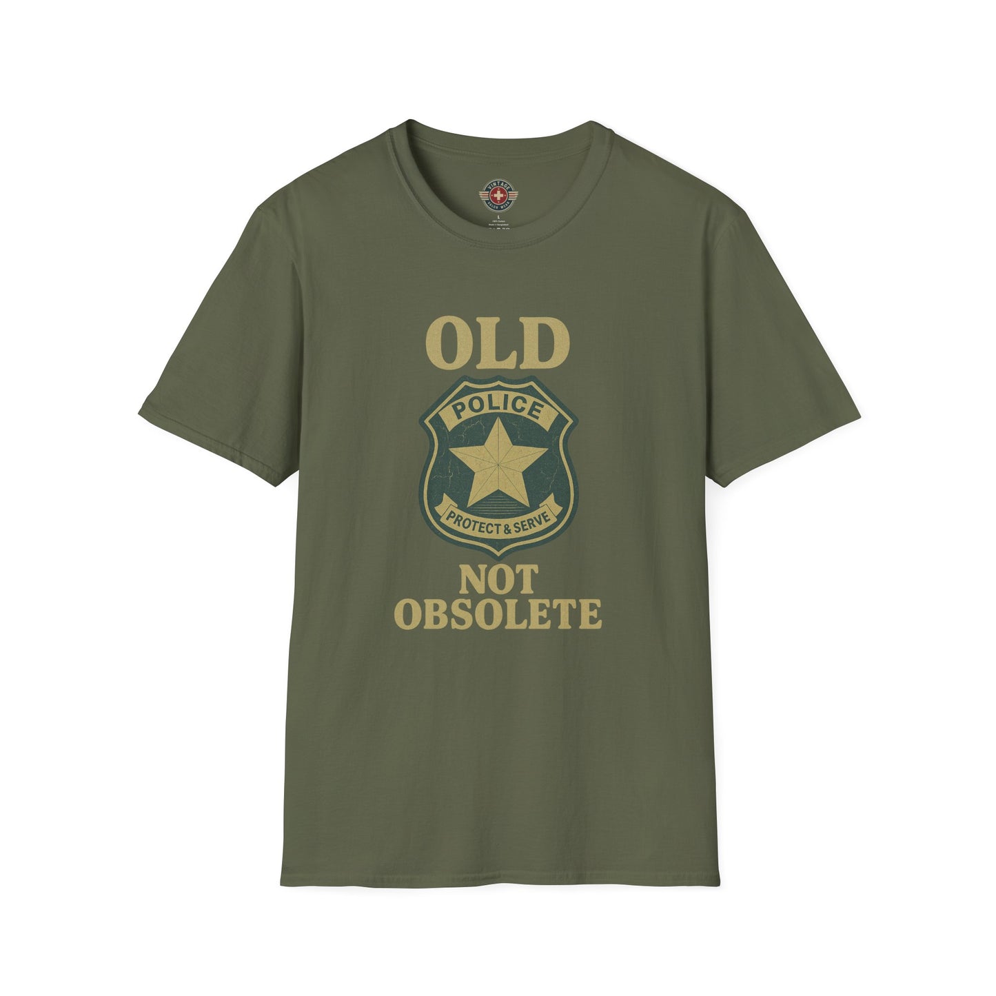 Not Obsolete T-Shirt Police, front