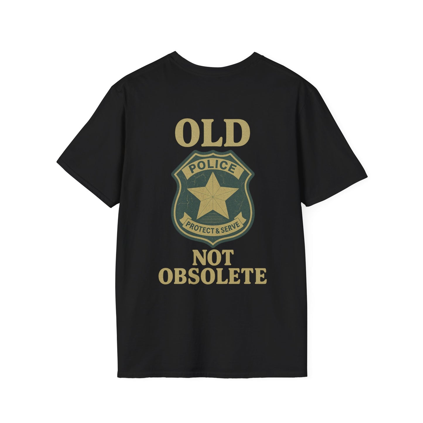 Not Obsolete T-Shirt Police, back
