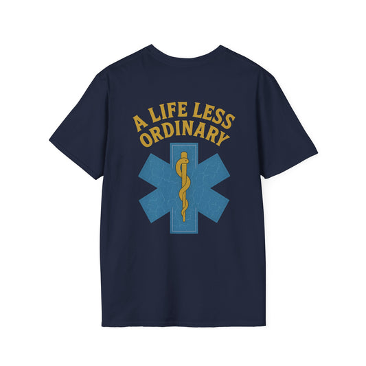 Life Less Ordinary T-Shirt EMS, back/front logo
