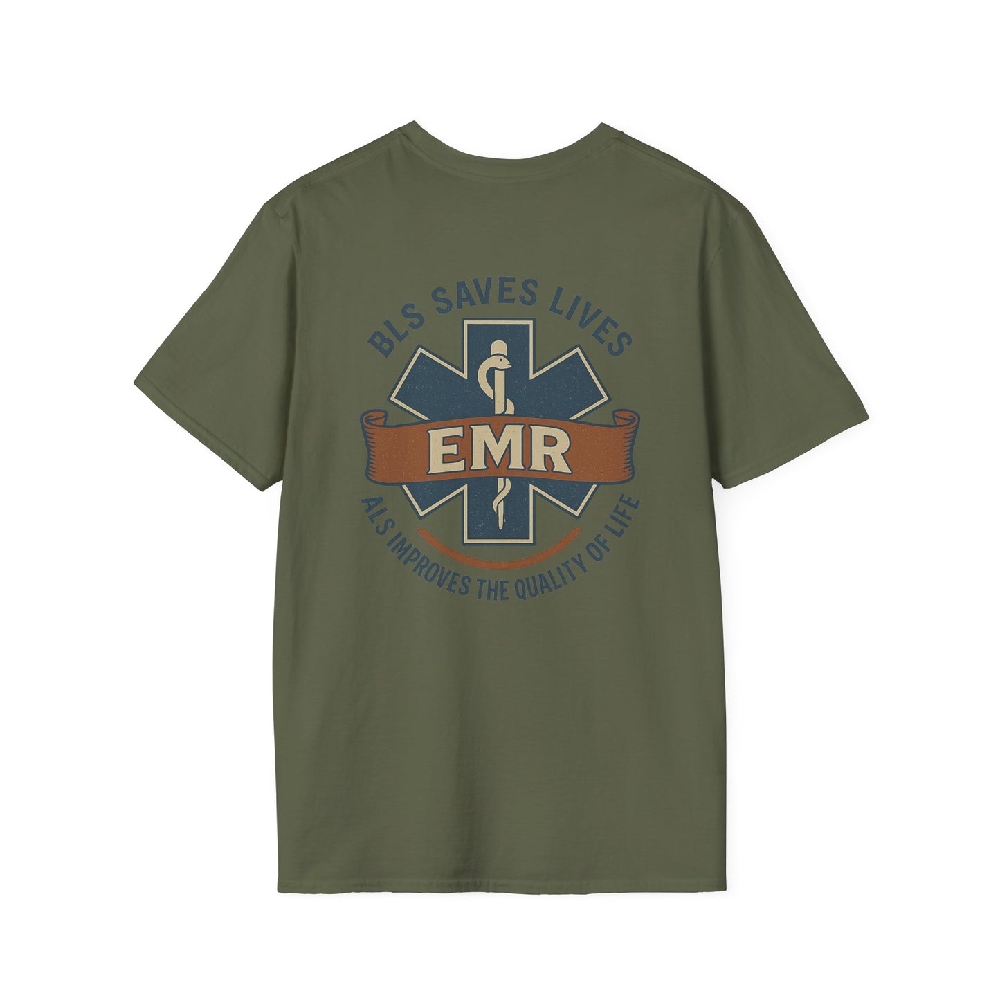 BLS/ALS for EMR T-Shirt, back/front logo