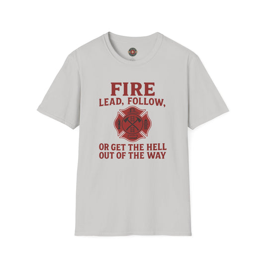 Lead Follow T-Shirt Fire, front