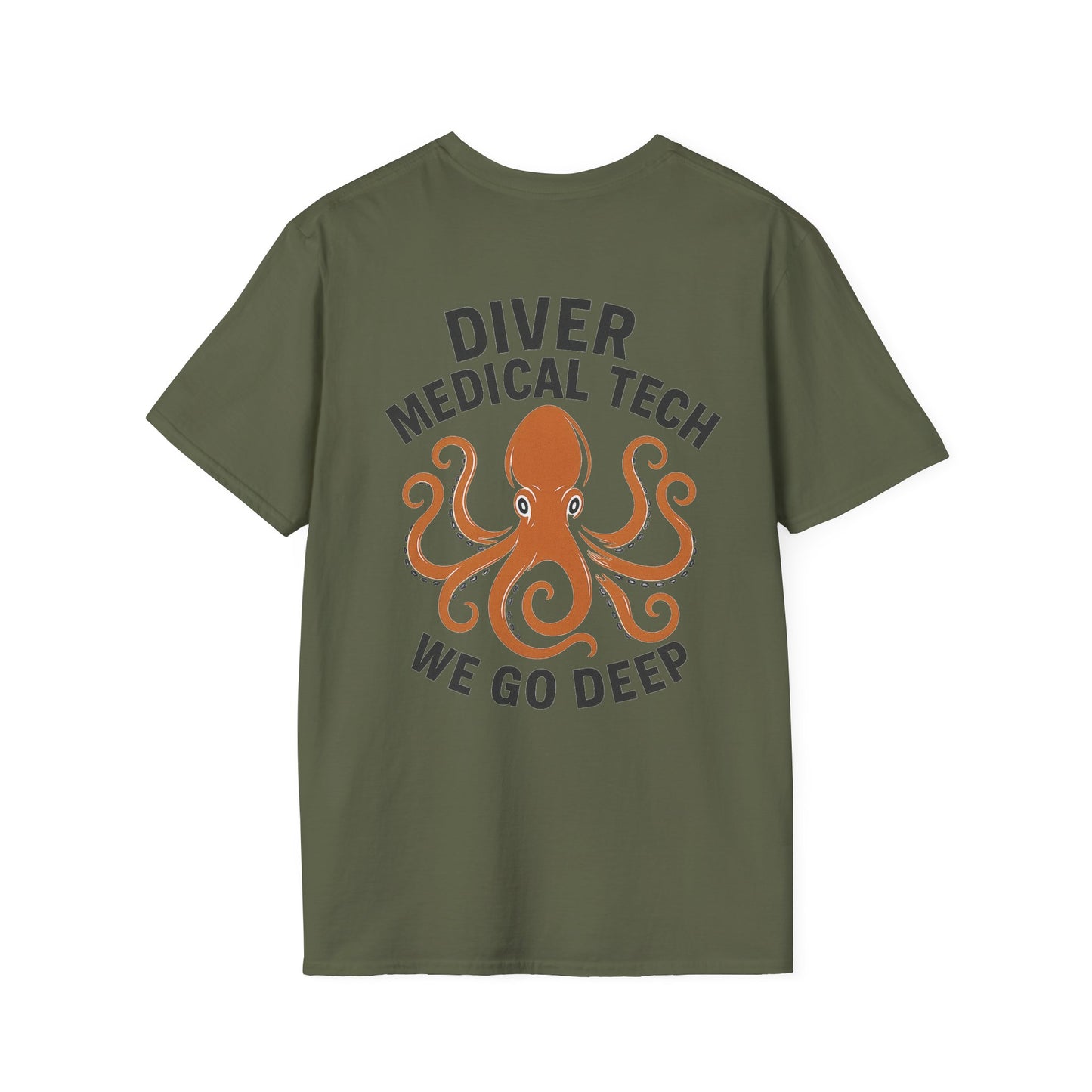 Diver Medical Tech T-Shirt 1, back/front logo