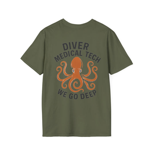Diver Medical Tech T-Shirt 1, back/front logo