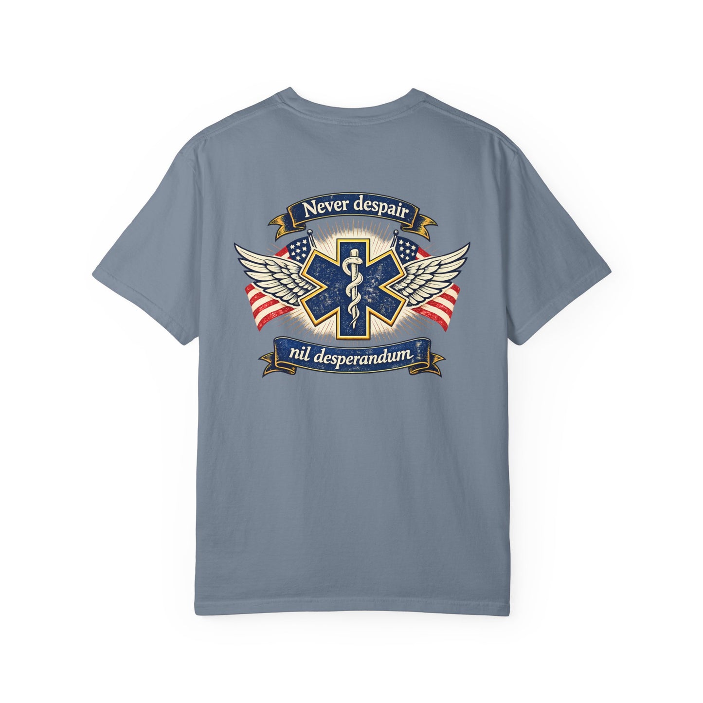 Nil desperandum T-Shirt, back/front logo