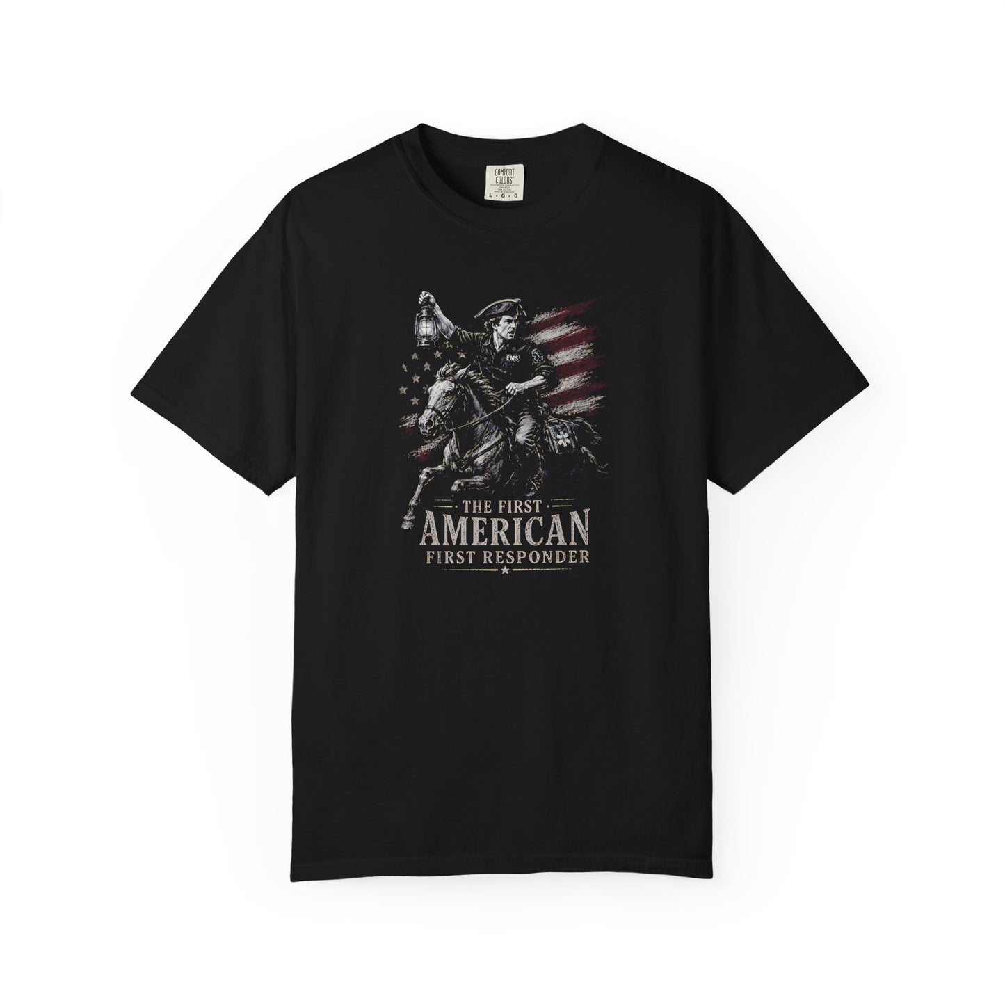 Paul Revere EMS T-shirt, front/back