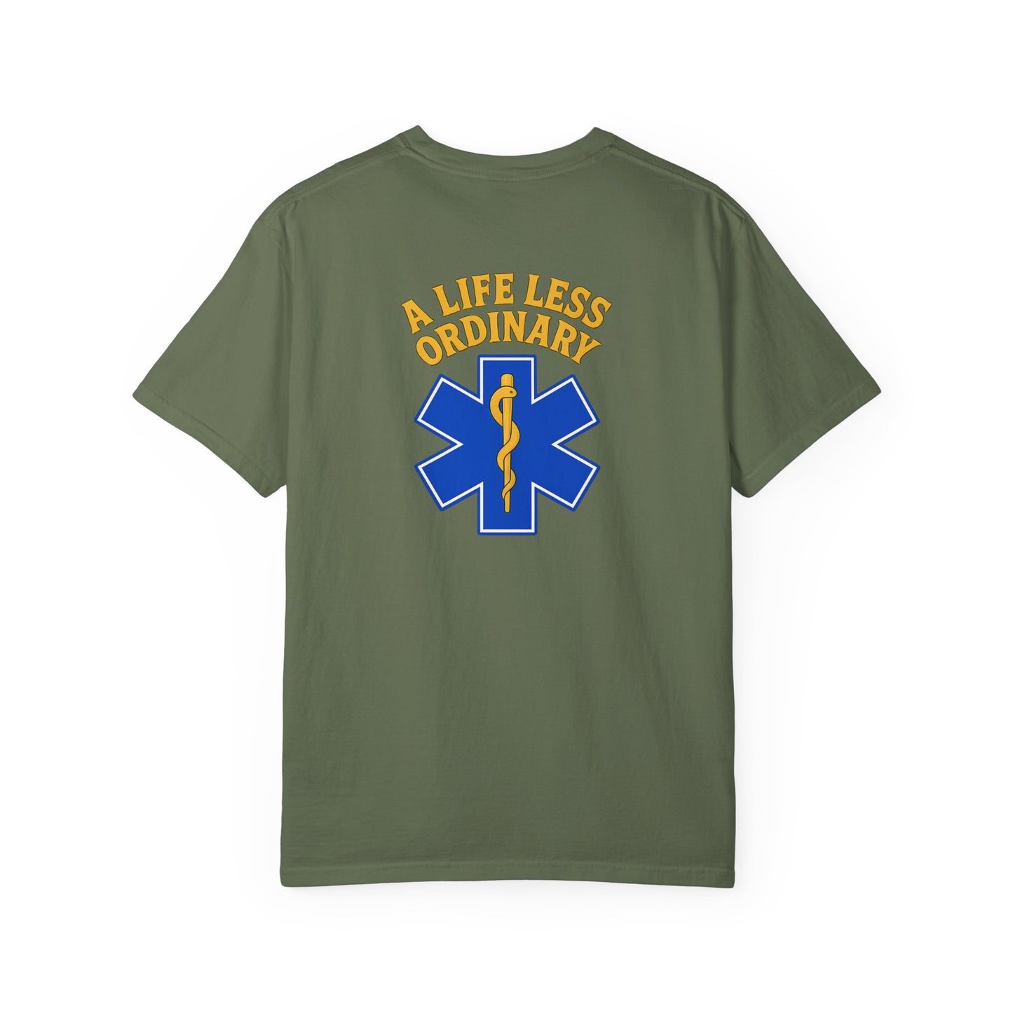 Life Less Ordinary T-shirt, back/front logo