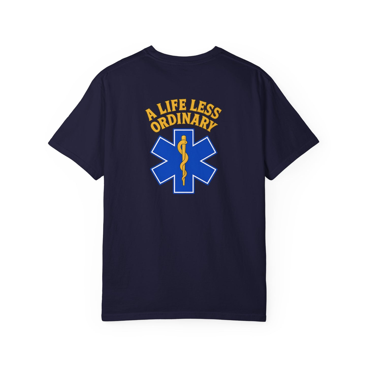 Life Less Ordinary T-shirt, back/front logo