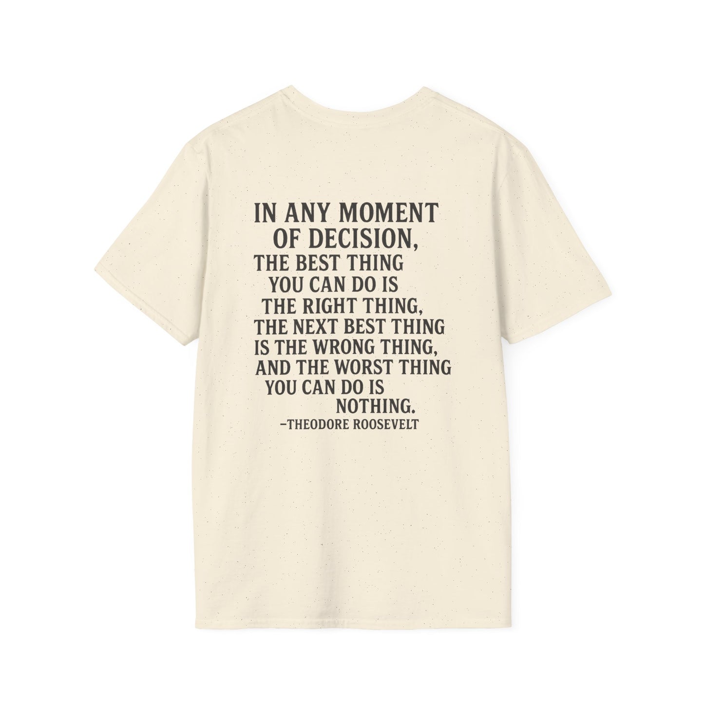 VVW Teddy Roosevelt Quote T-shirt, back/front logo