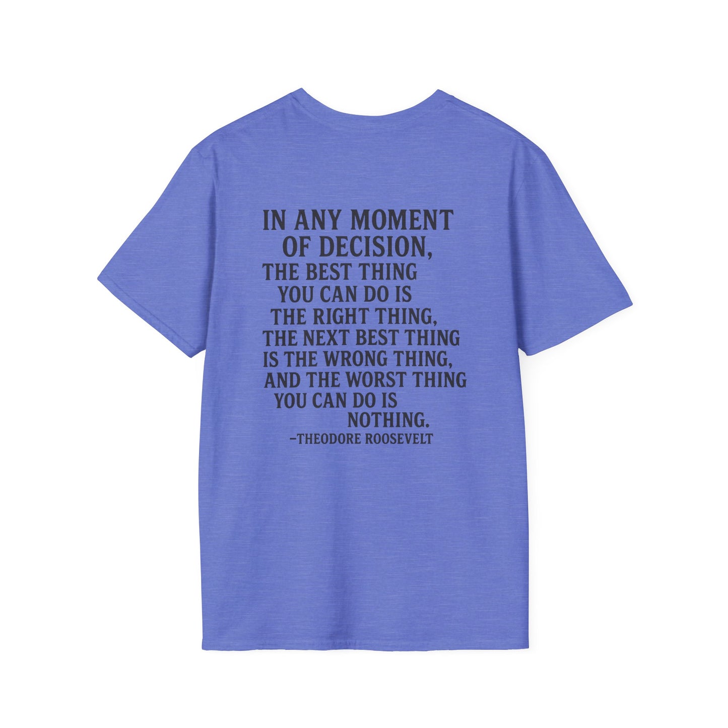 VVW Teddy Roosevelt Quote T-shirt, back/front logo