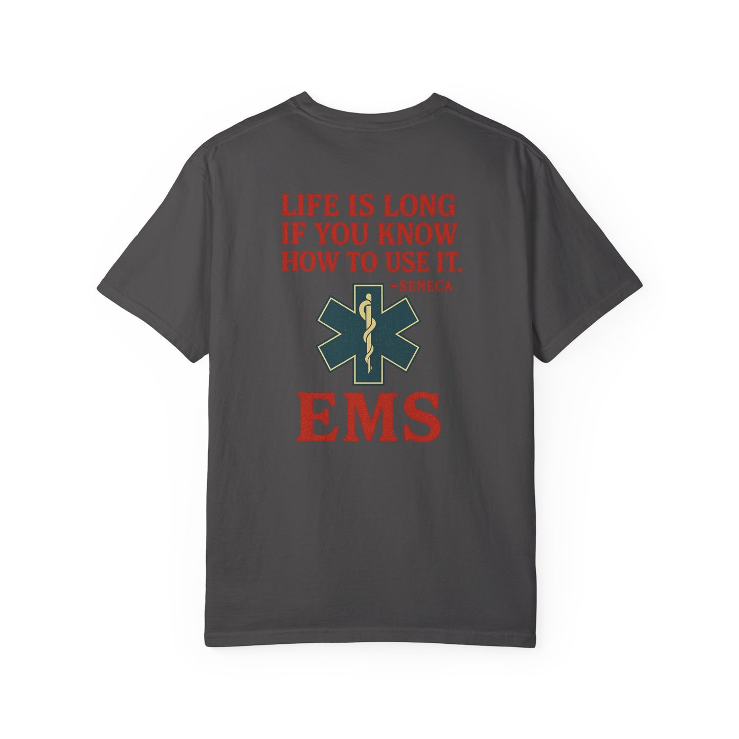 Life is Long T-shirt, back/front logo