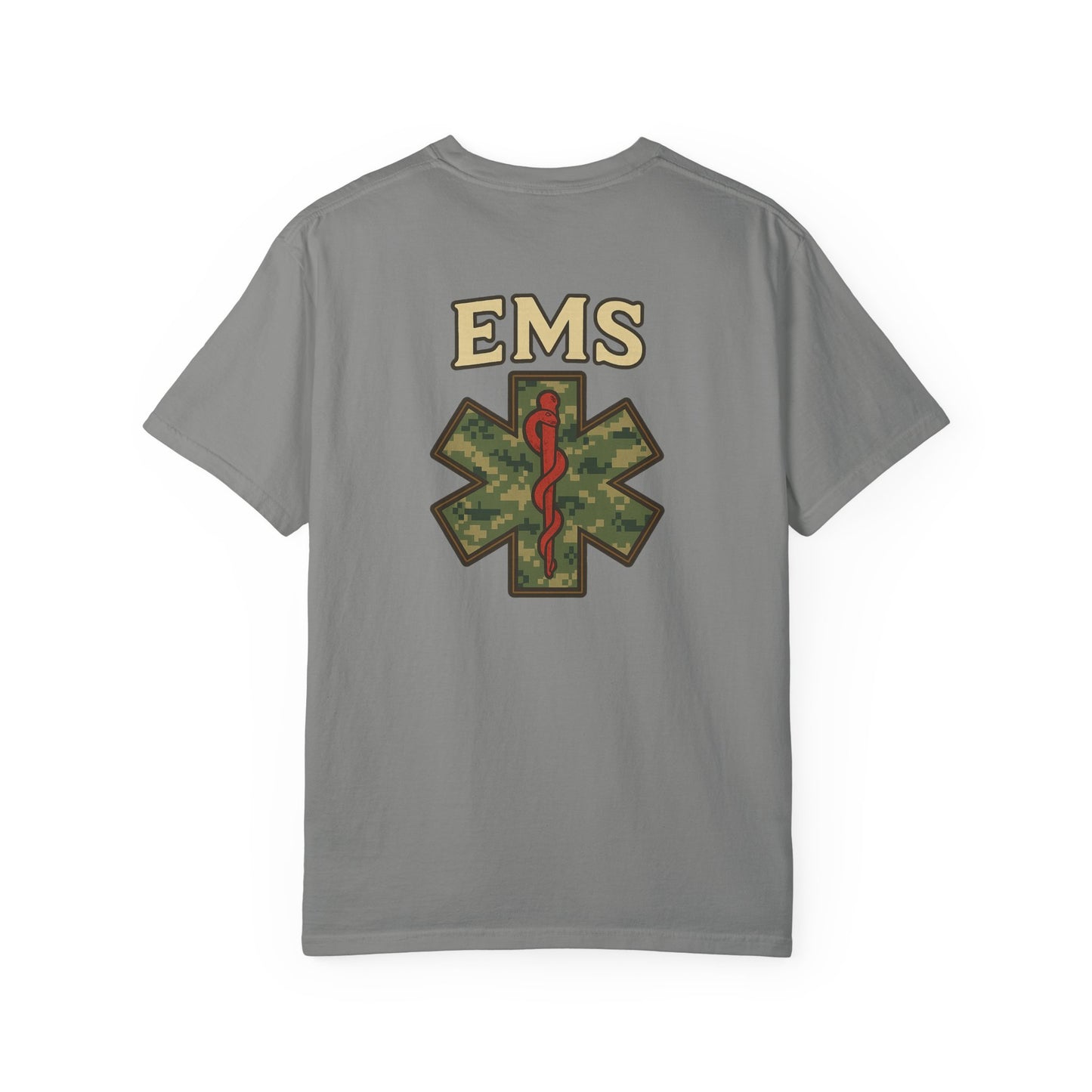 Camo EMS T-shirt, back/front logo