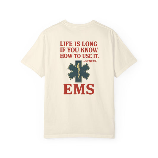 Life is Long T-shirt, back/front logo