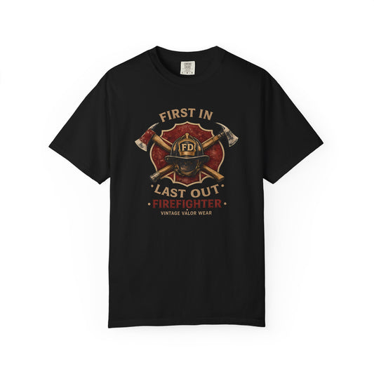 First In - Last Out T-Shirt, front