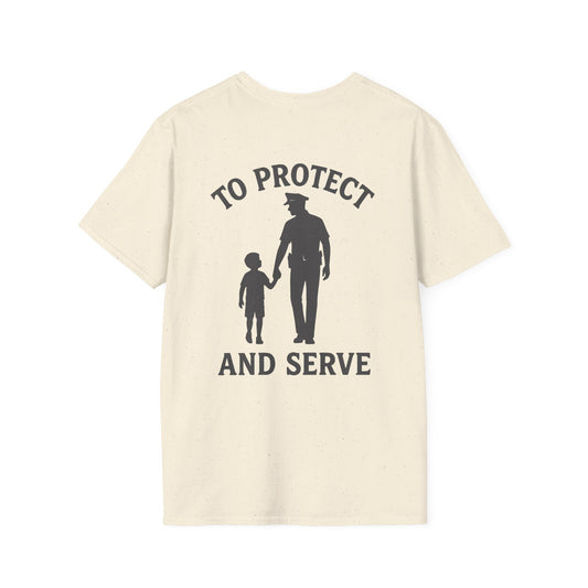 Cop with Kid T-Shirt, back