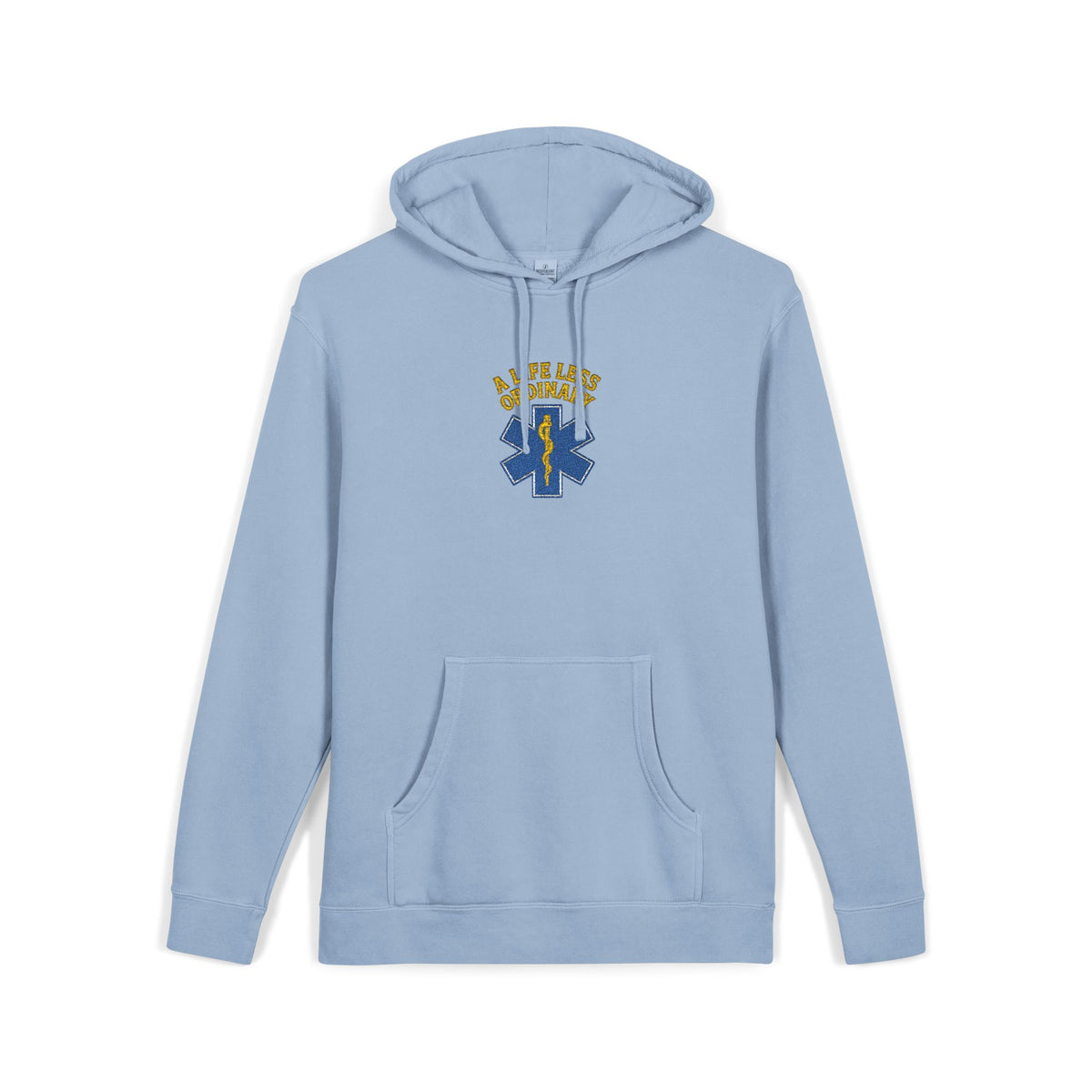 Life Less Ordinary Embroidered Pigment-dyed Hoodie