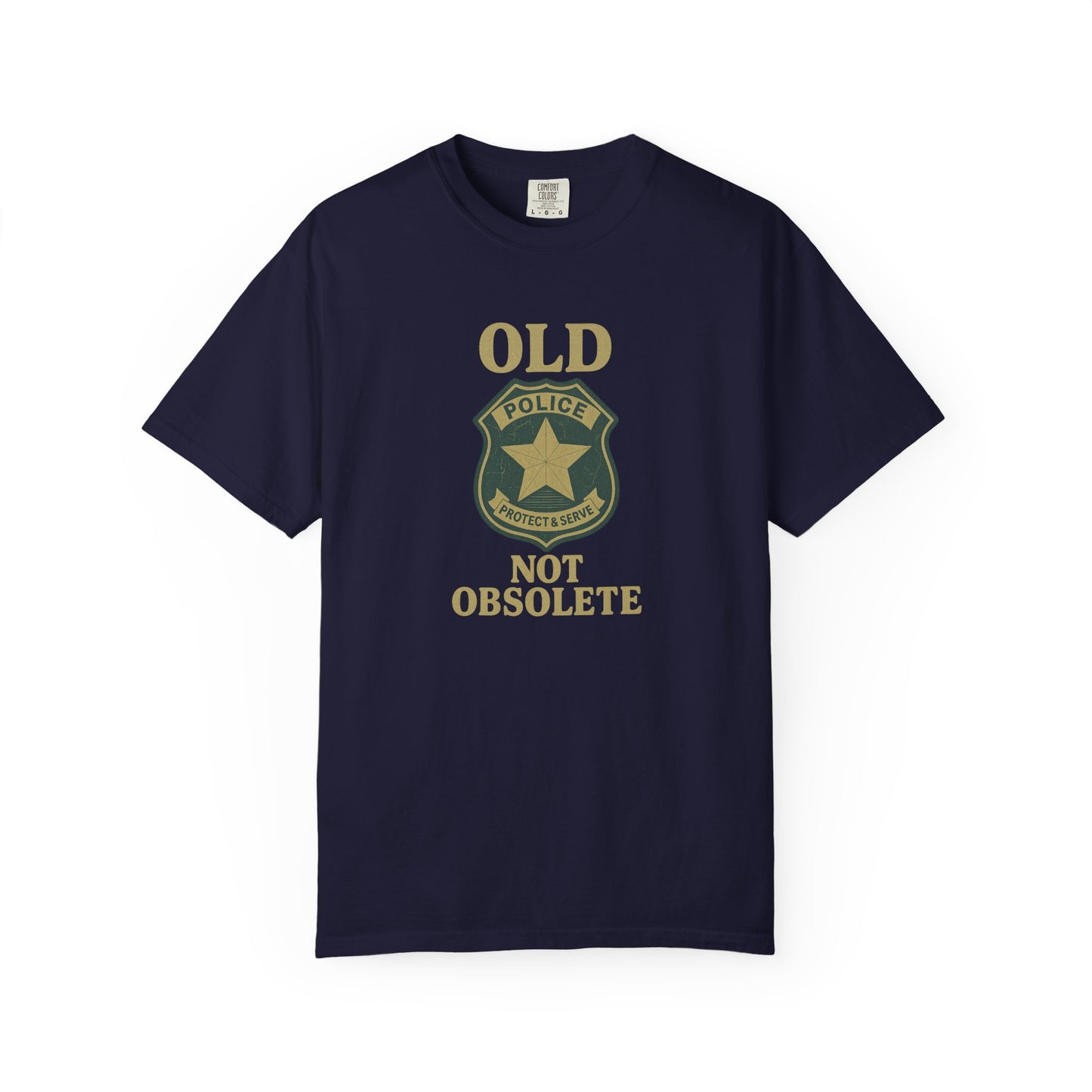 "Not Obsolete" Police T-shirt, front