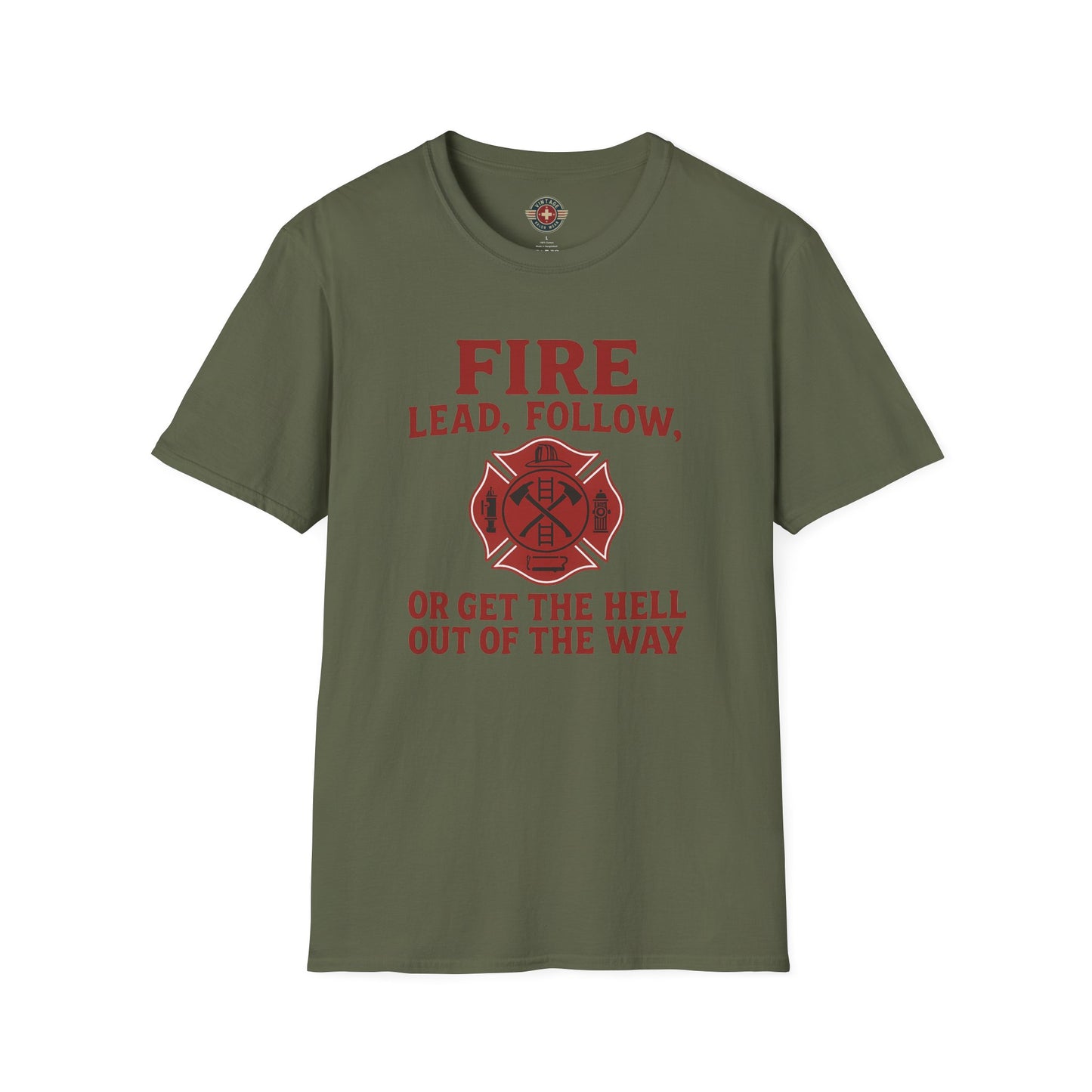 Lead Follow T-Shirt Fire, front