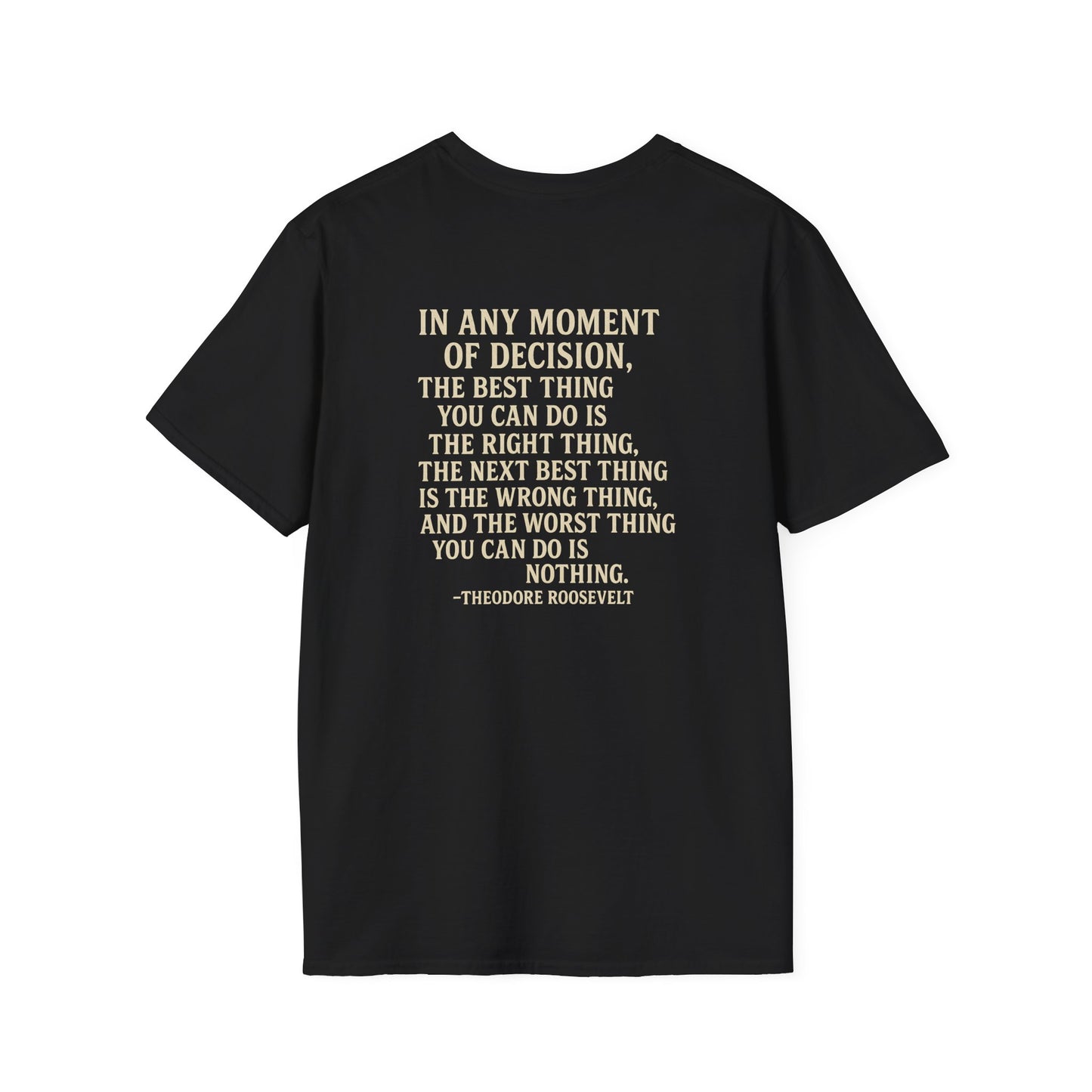 VVW Teddy Roosevelt Quote T-shirt, back/front logo