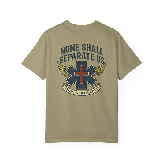 "None Shall Separate Us" EMS T-shirt, back