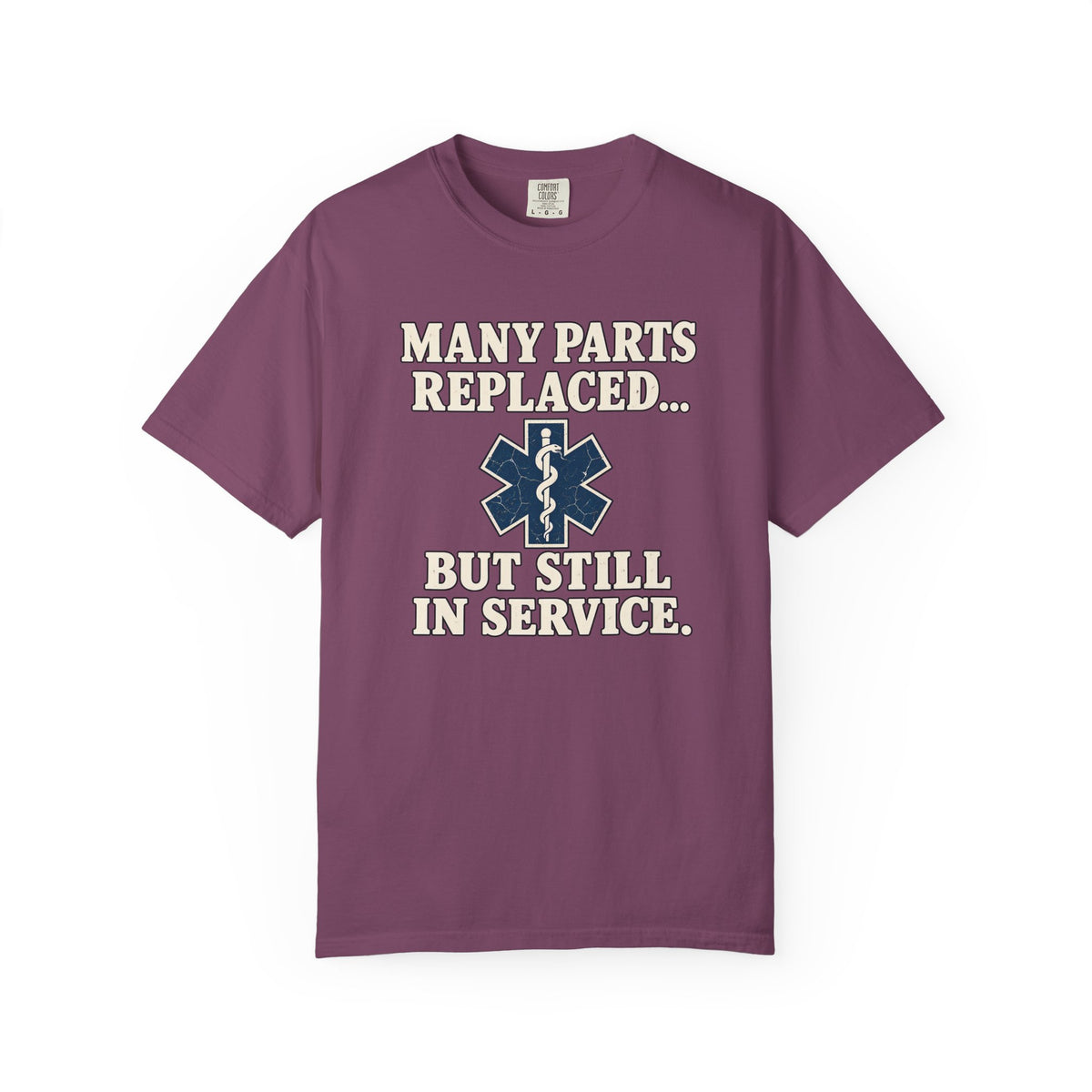 Many Parts Replaced T-shirt, front