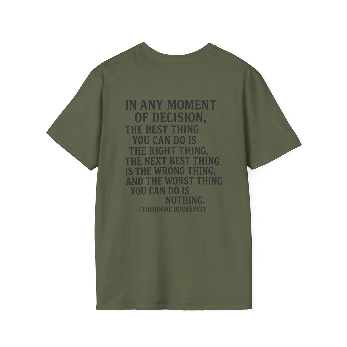 VVW Teddy Roosevelt Quote T-shirt, back/front logo