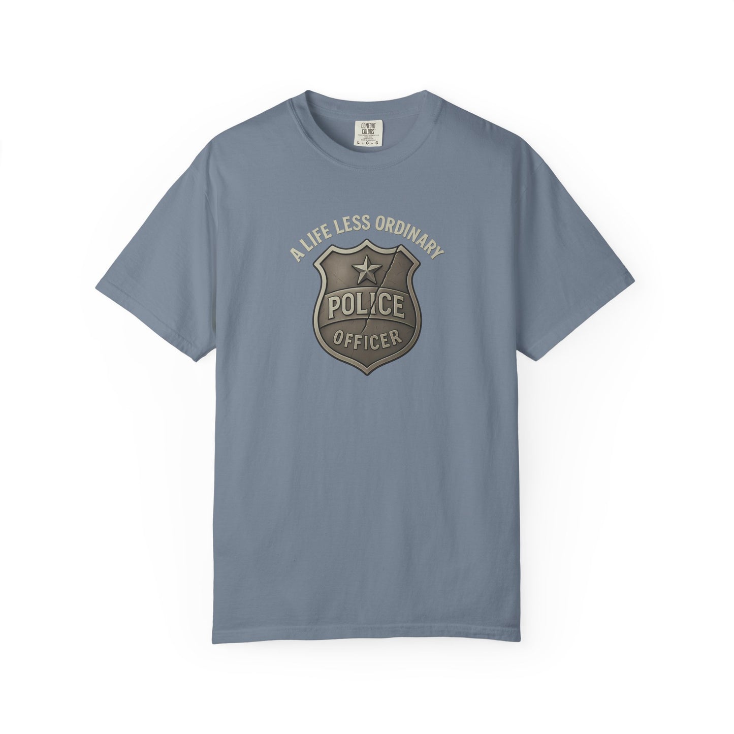 Life Less Ordinary Police T-Shirt, front