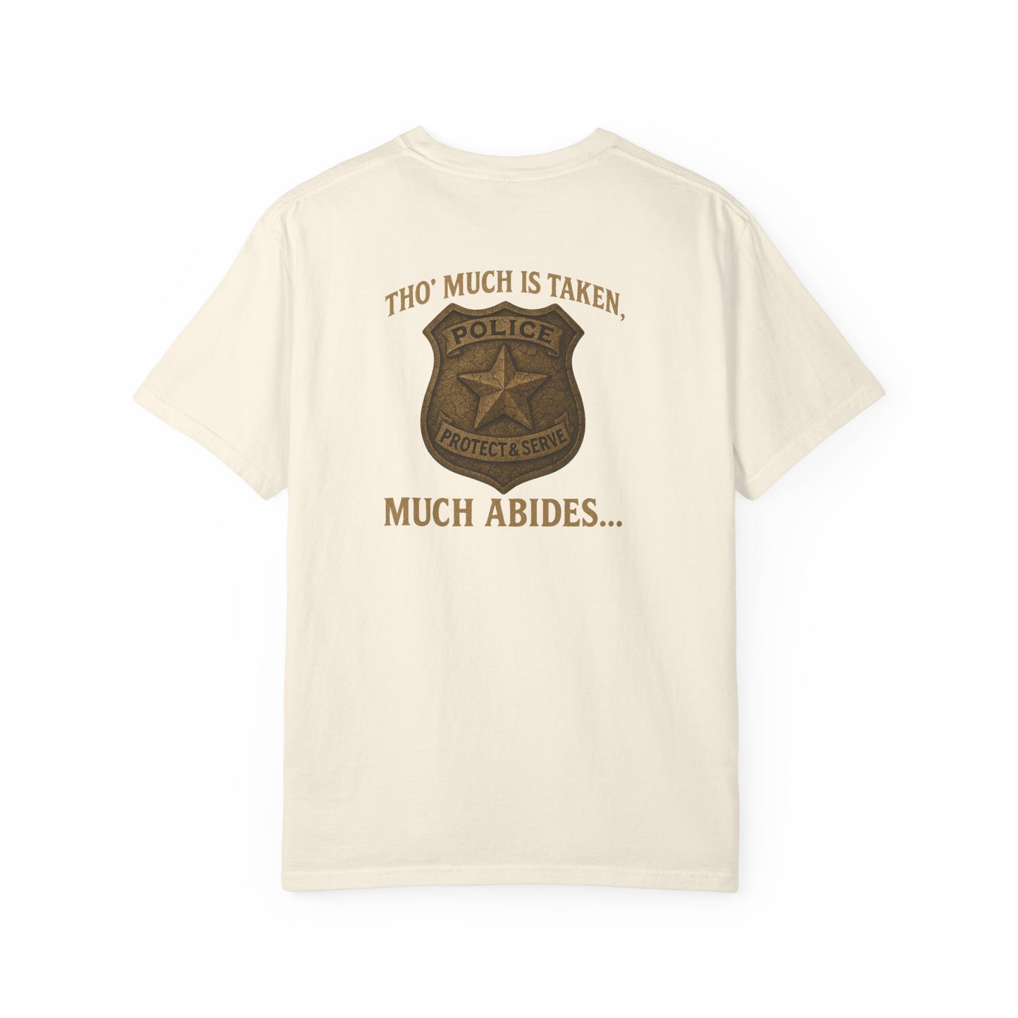 Much Abides T-shirt, back
