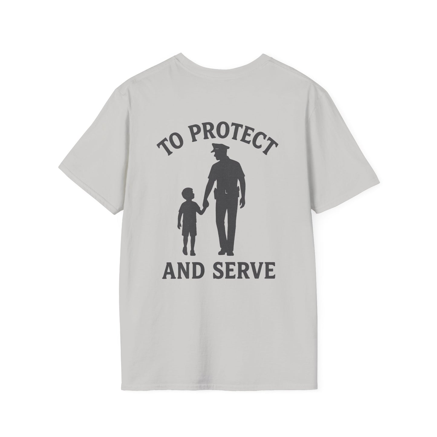 Cop with Kid T-Shirt, back