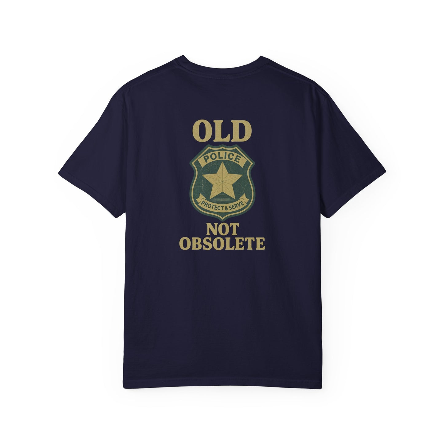 "Not Obsolete" Police T-shirt, back