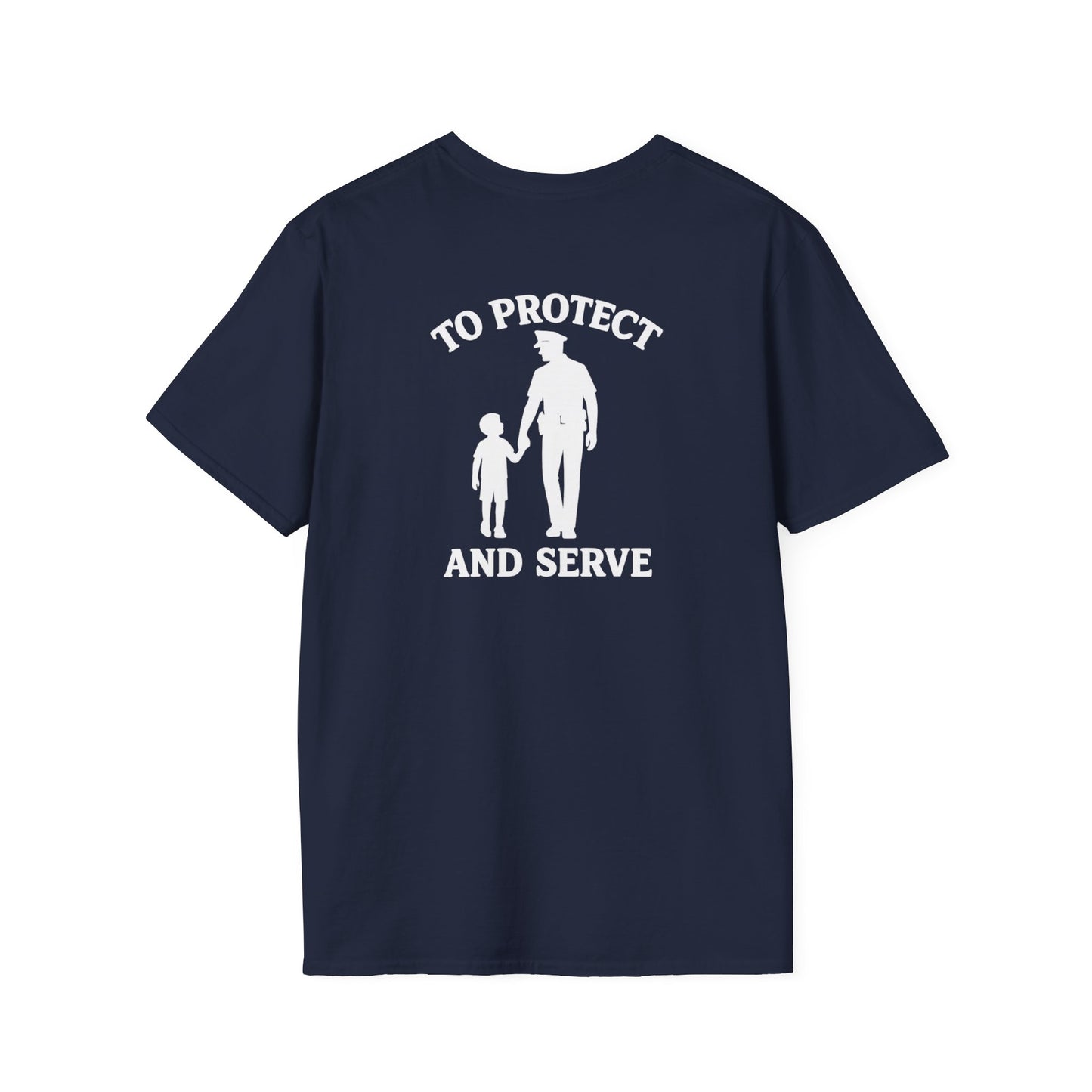 Cop with Kid T-Shirt, back