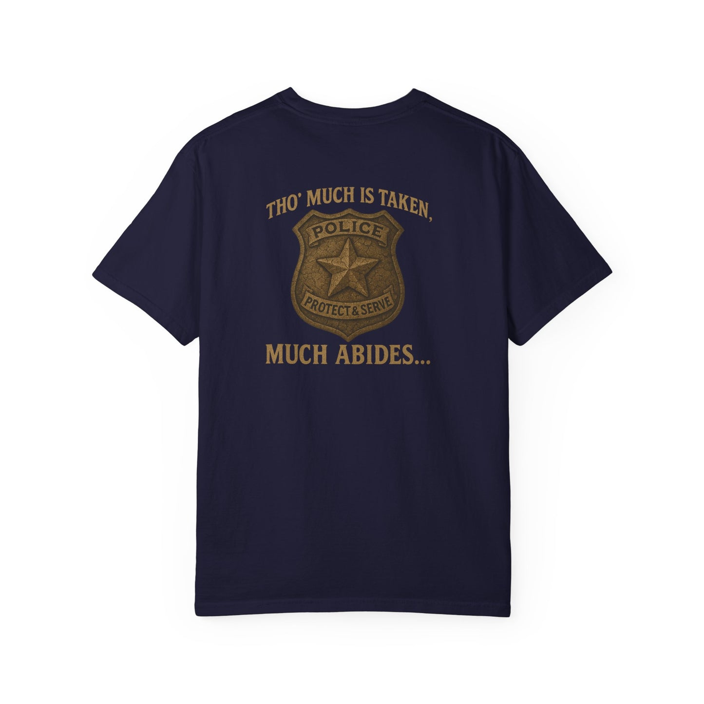 Much Abides T-shirt, back