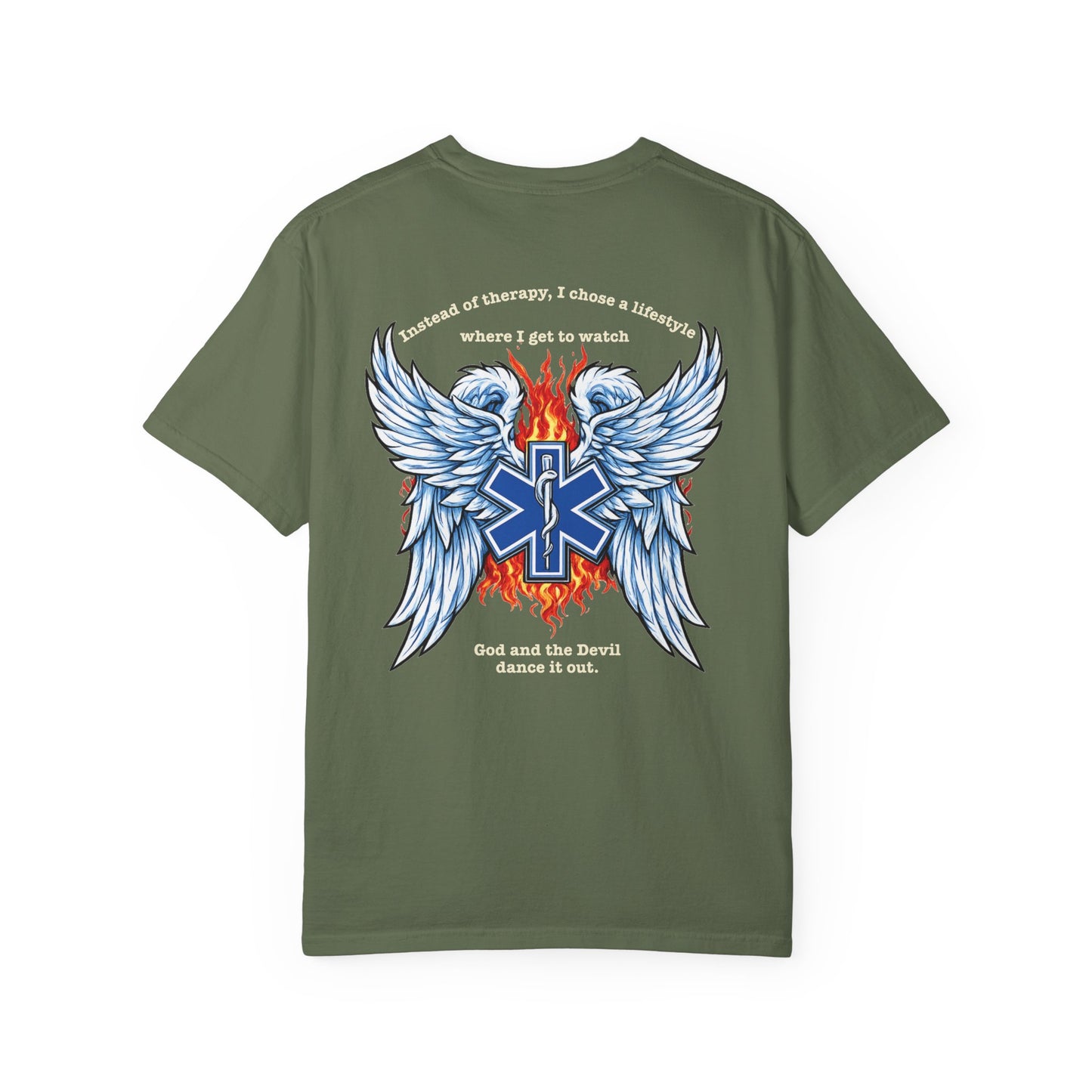 Heaven & Hell EMS T-shirt, back/front logo