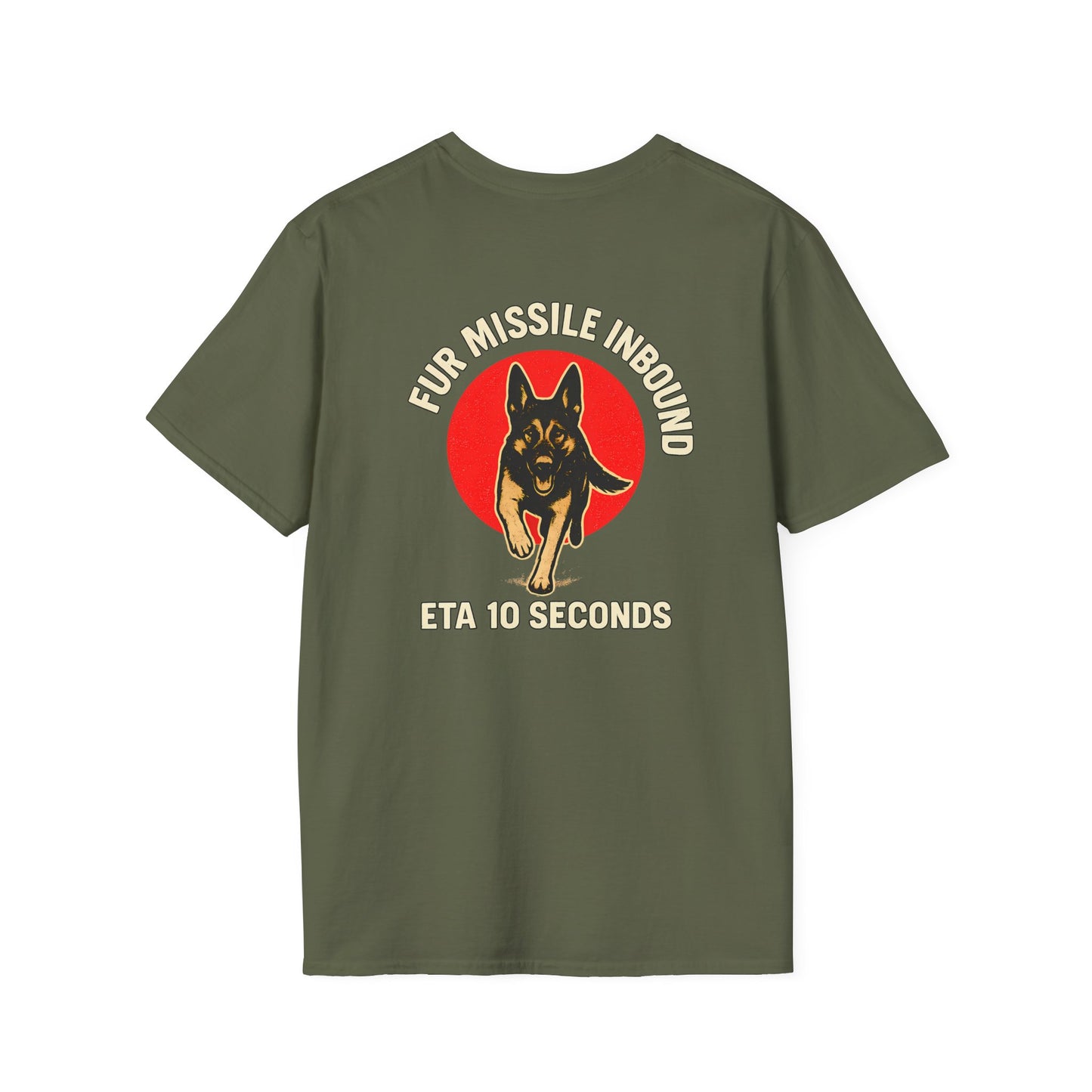 Fur Missle Inbound T-Shirt, back