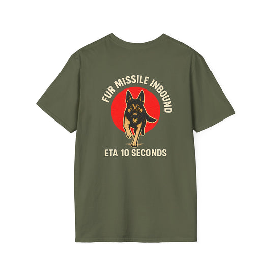 Fur Missle Inbound T-Shirt, back