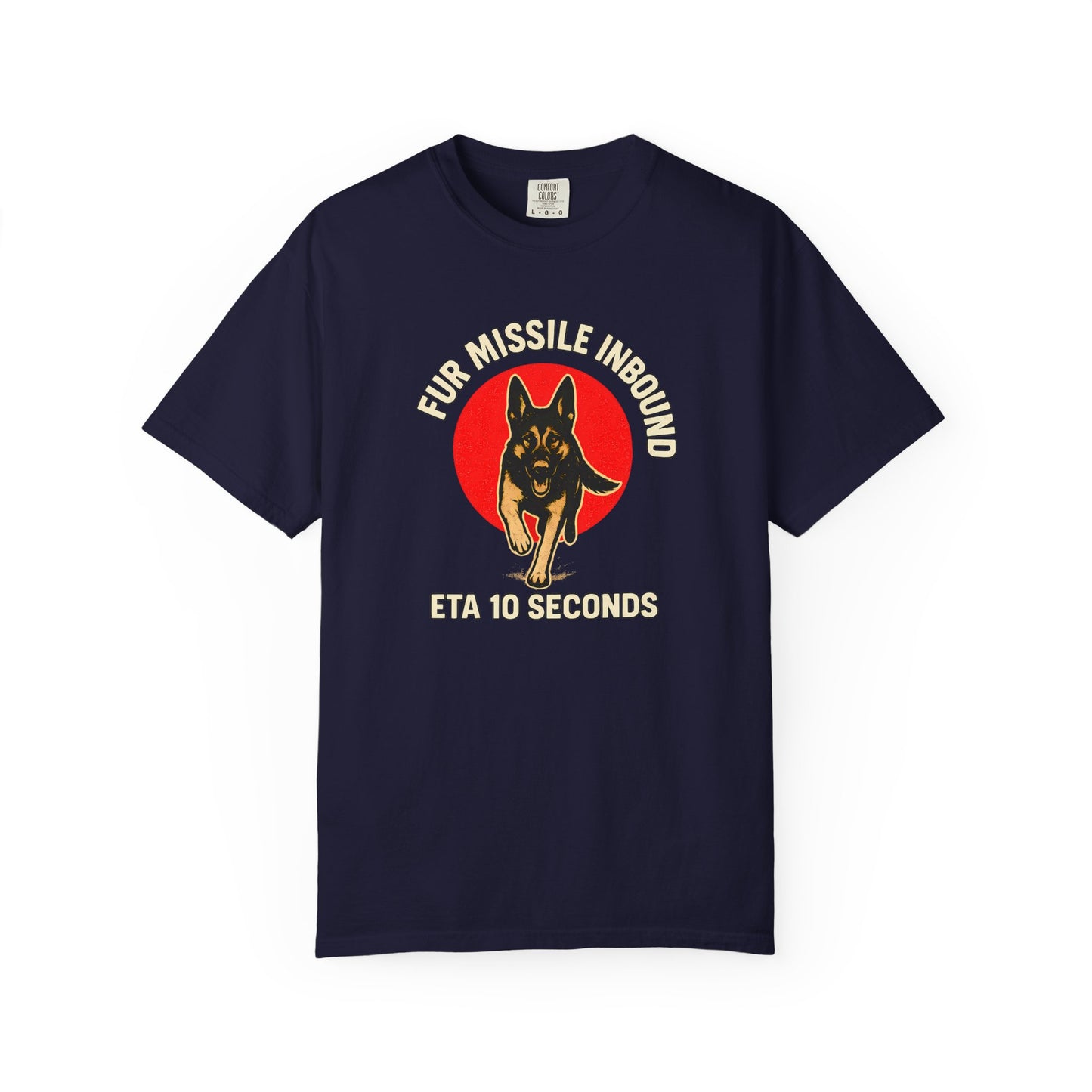 Fur Missile Inbound T-Shirt, front