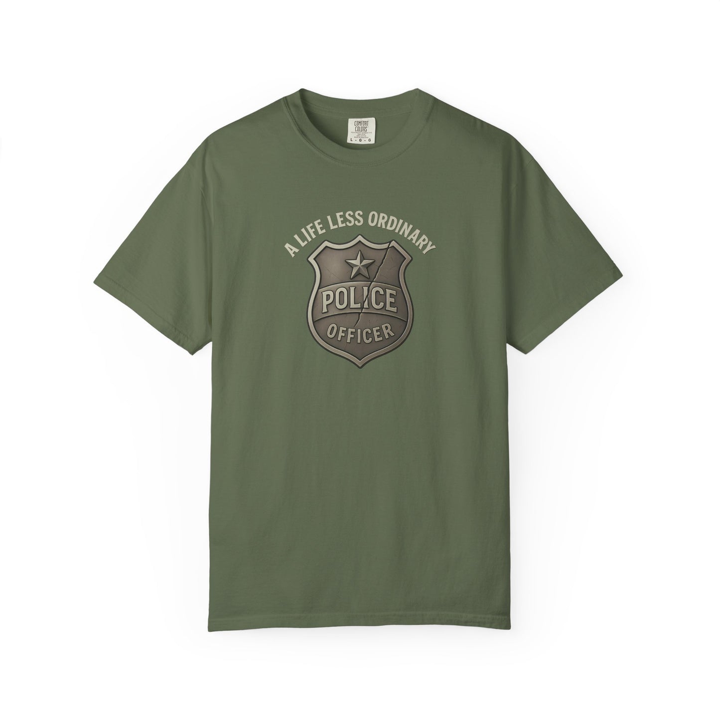 Life Less Ordinary Police T-Shirt, front