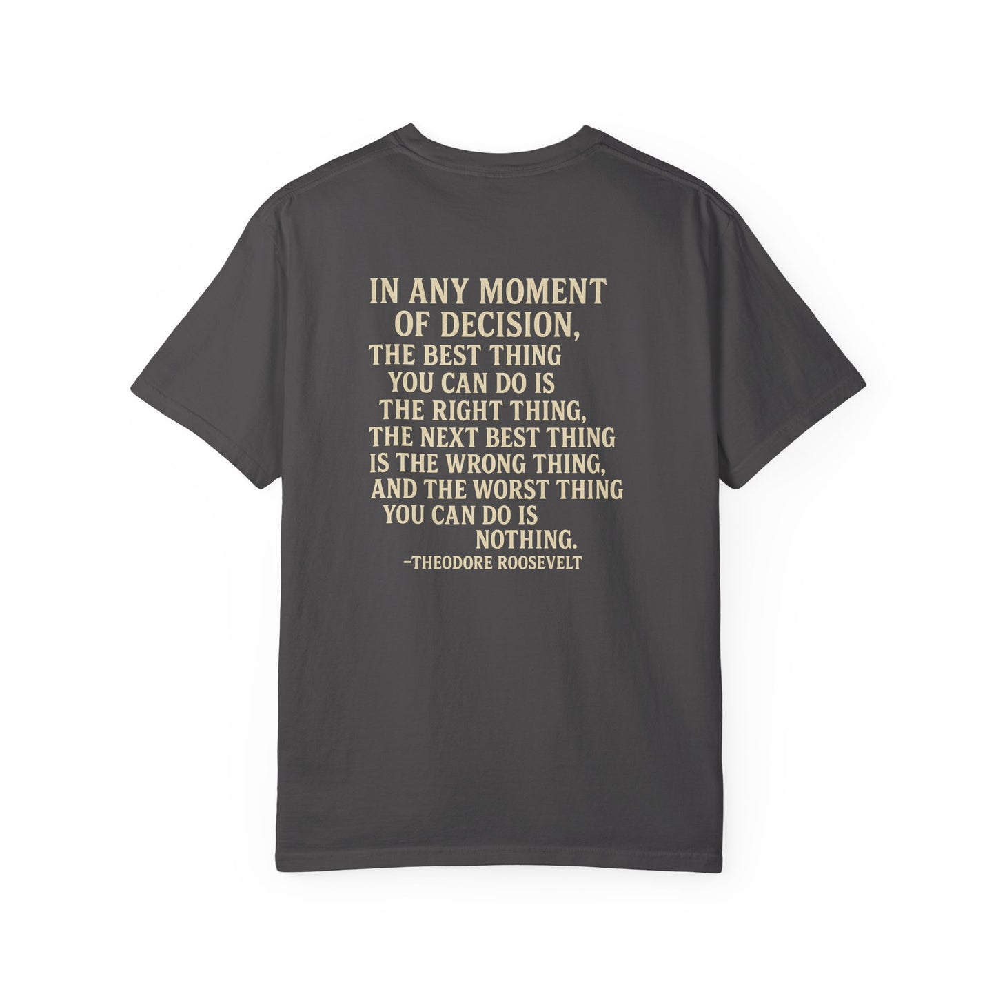 VVW Teddy Roosevelt Quote T-Shirt, back/front logo
