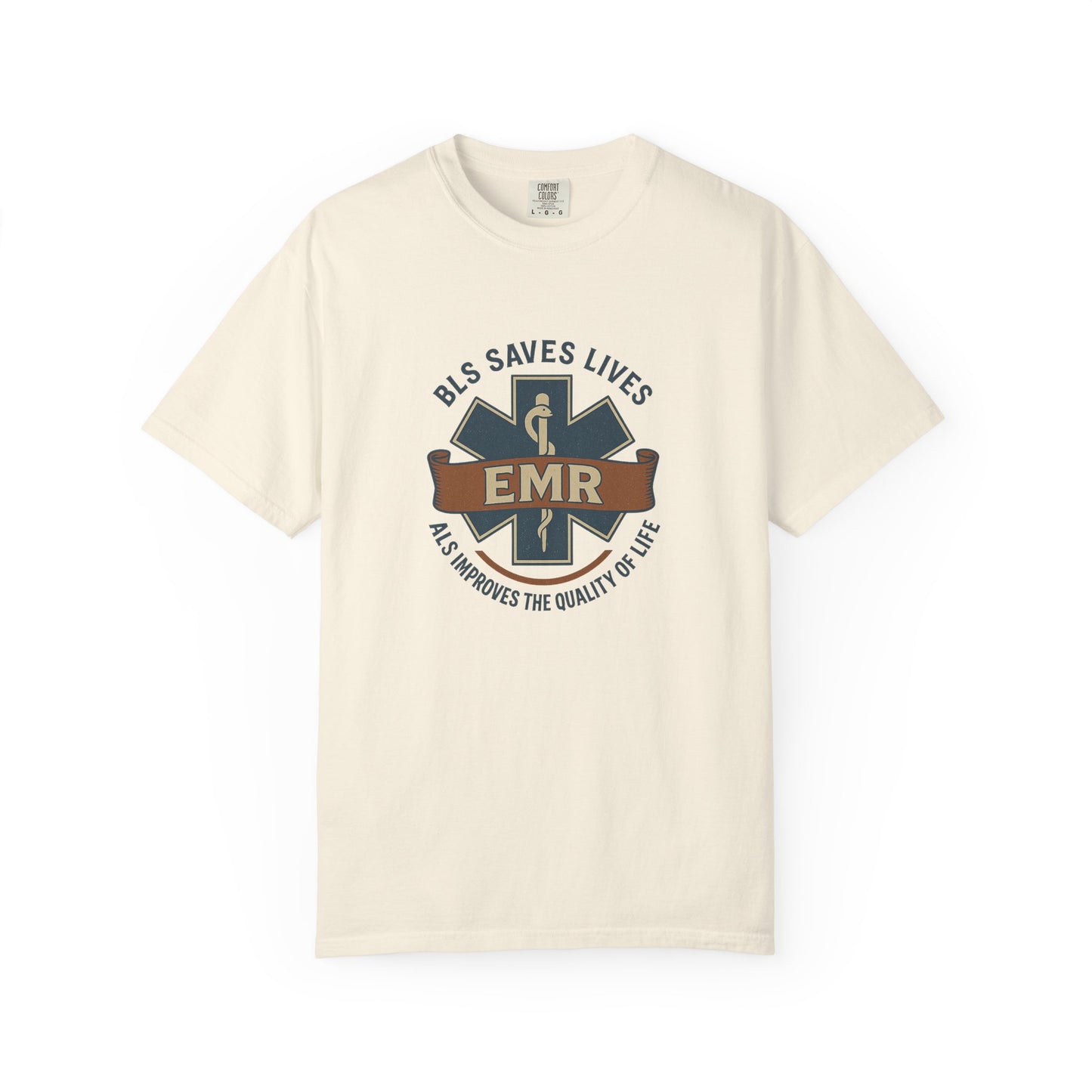 BLS/ALS for EMR T-shirt, front