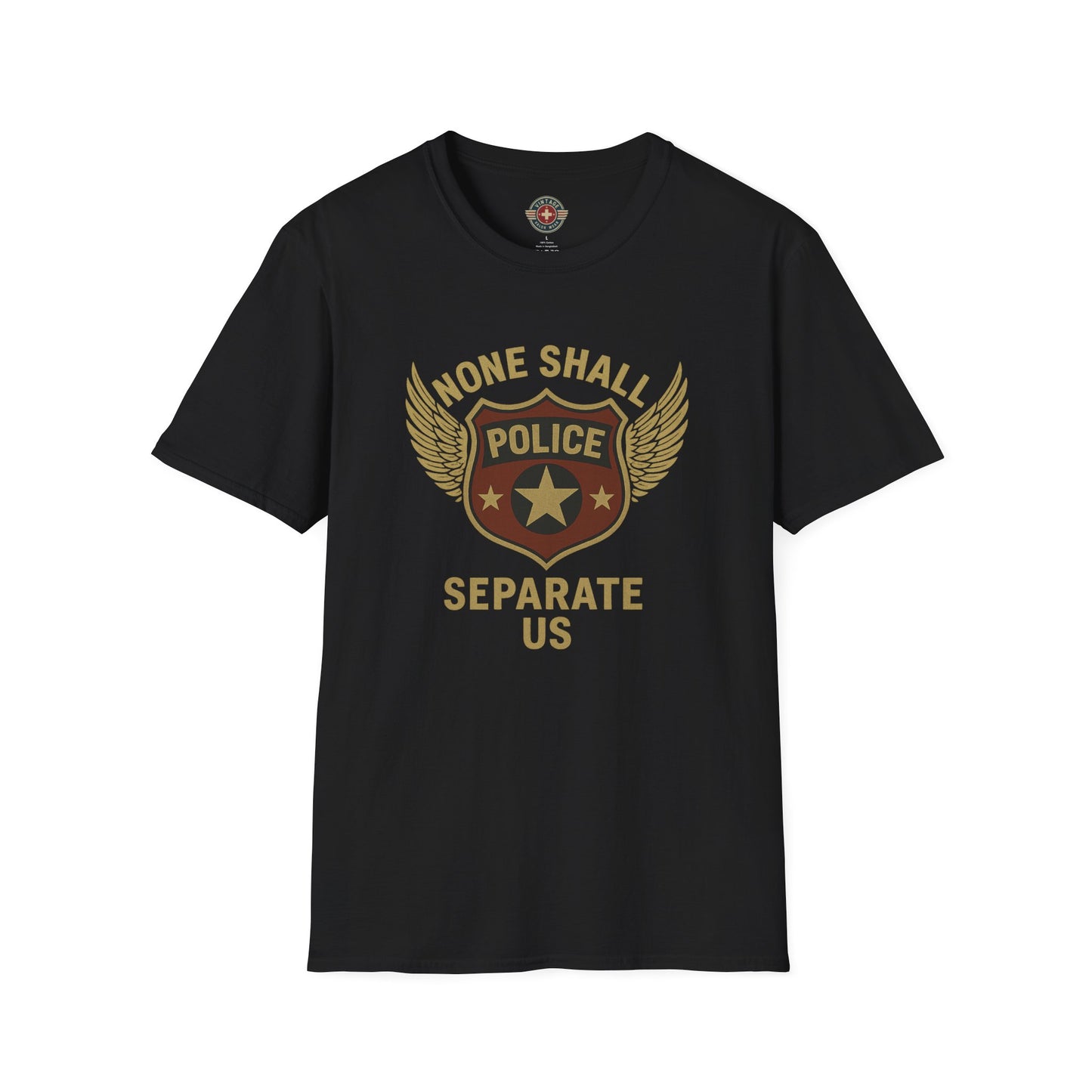 None Shall Police T-Shirt, front